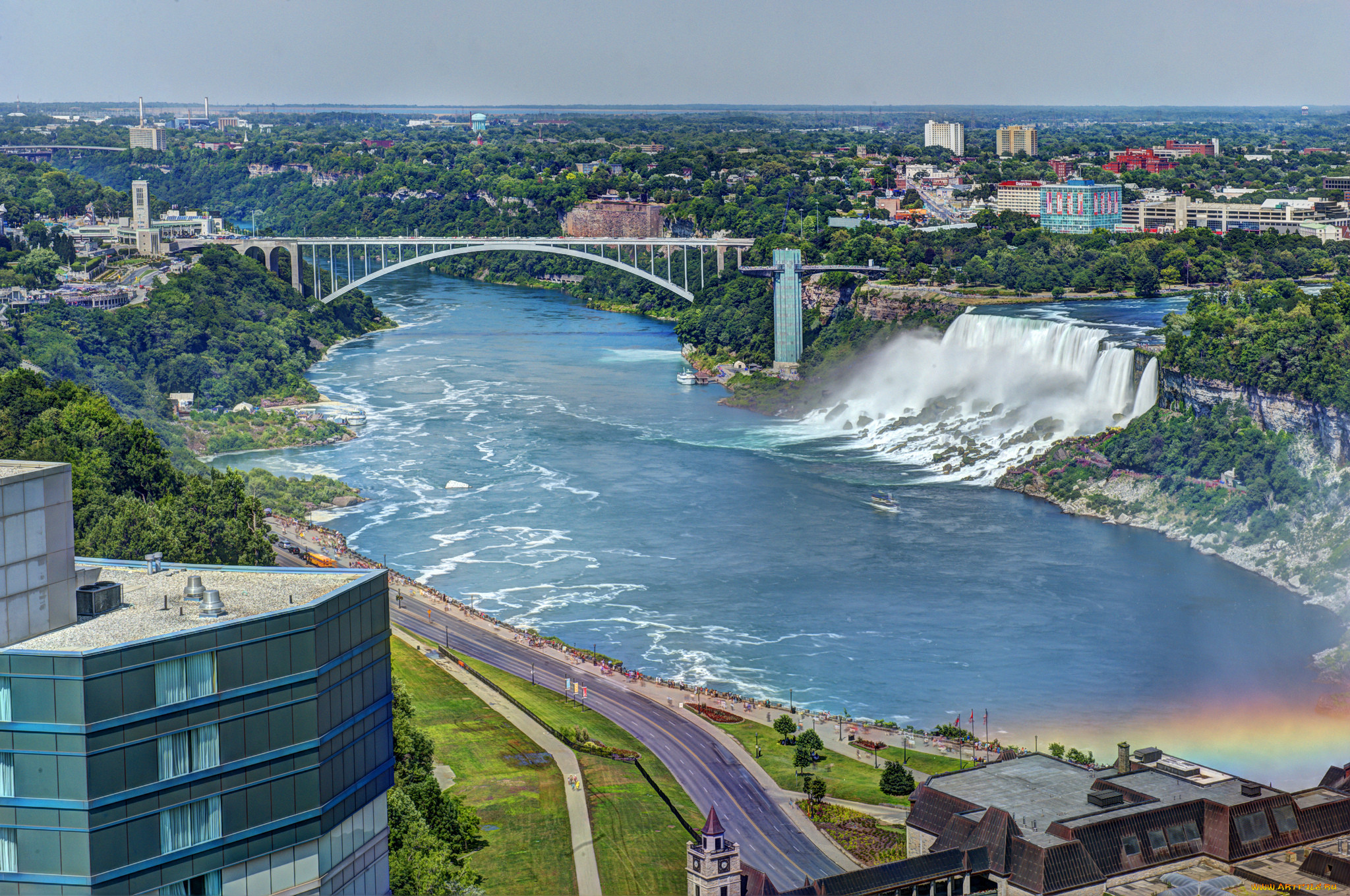 niagara, falls, and, rainbow, bridge, , , , , , , 